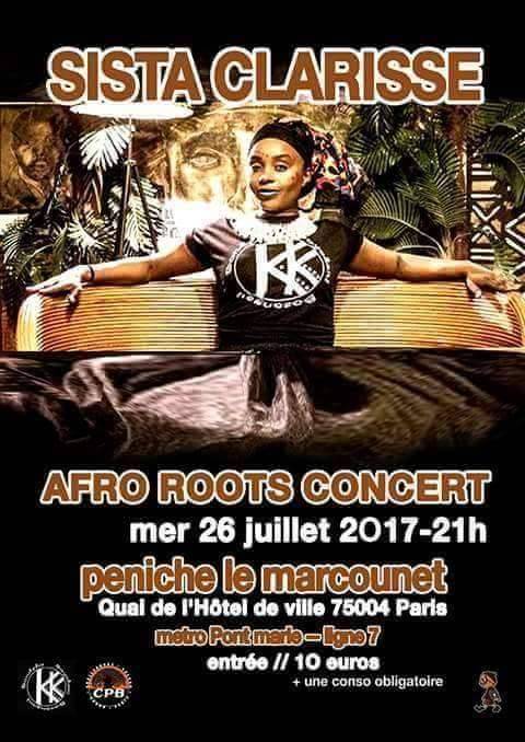 Sista Clarisse Afro Roots Concert le mercredi 26 juillet 2017